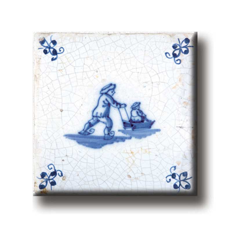 Magnet Delfter Fliese Ice skates