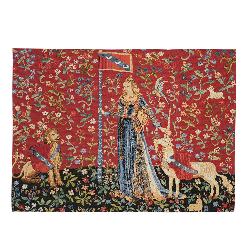 Belgian Tapestries gewebter Wandbehang Gobelin Unicorn - The Touch 66 x 44cm