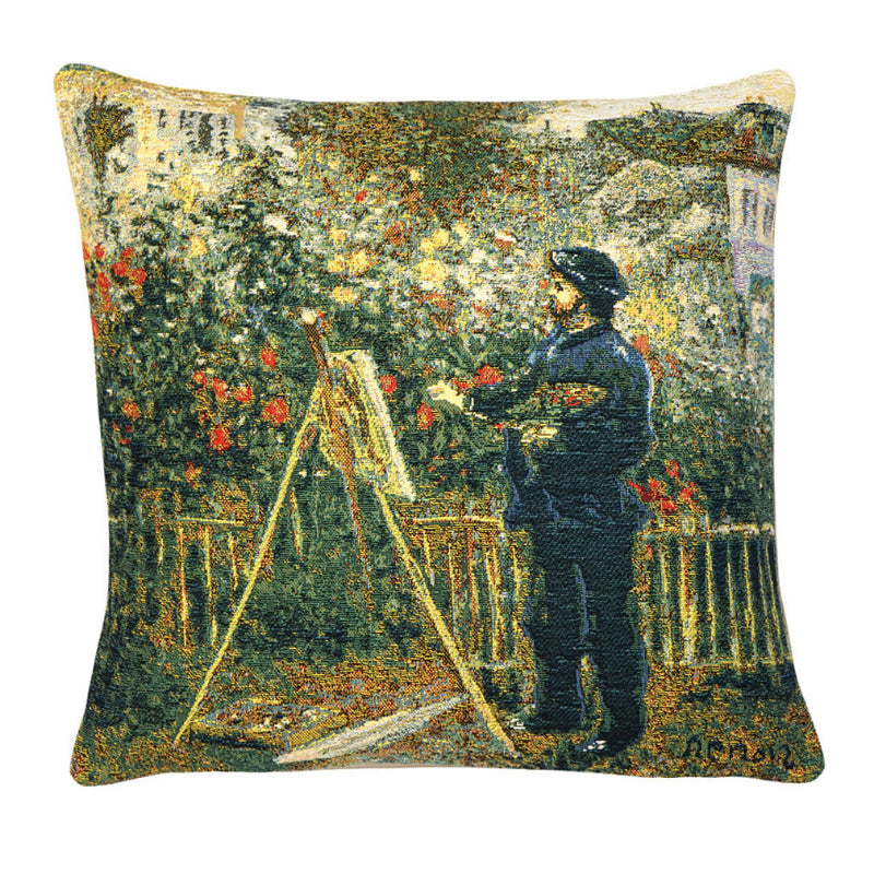Gobelin Kissenhülle Monet im Garten nach Renoir – 45x45