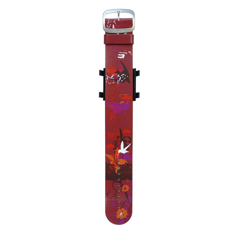 Stamps rotes Armband mit Kolibris und Blumen
