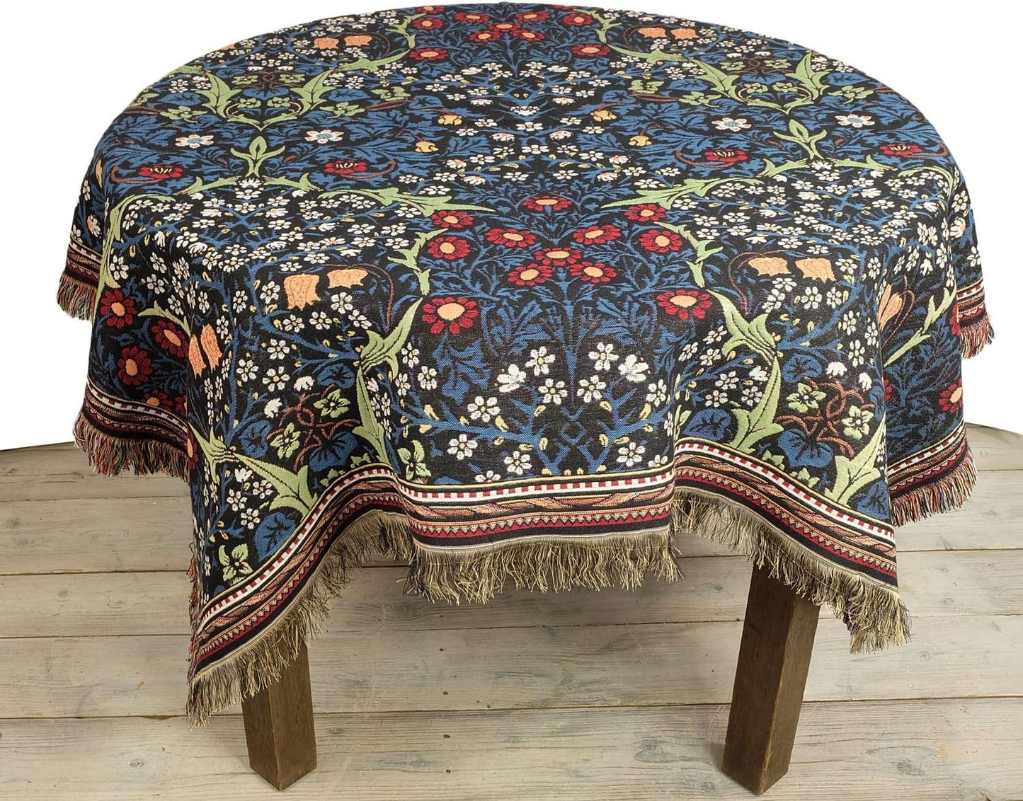 Gobelin Tischdecke Schwarzdorn William Morris 140 x 140