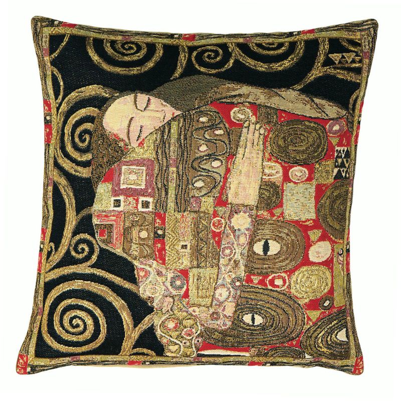 Kissenhülle „Die Erfüllung“ – Klimt Motiv 45x45 cm