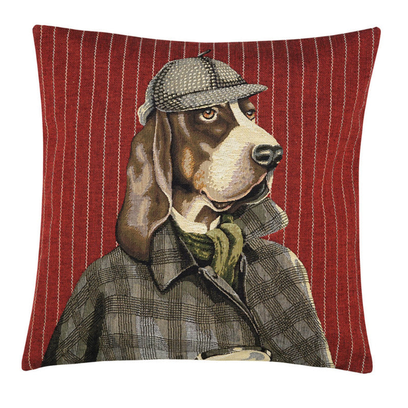 Gobelin Kissenhülle Basset Sherlock Holmes – 45×45