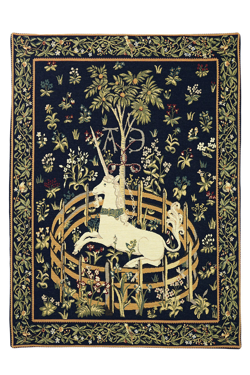 Gobelin Wandbehang Einhorn in Gefangenschaft 65x90