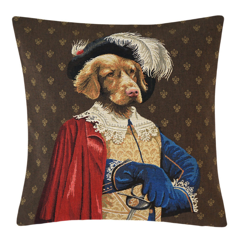 Gobelin Kissenhülle Hund Musketier Aramis – 45×45