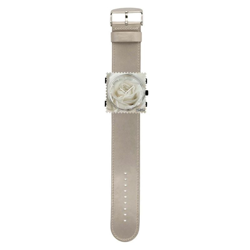 STAMPS komplette Ugr weiße Rose auf Armband glossy Titan