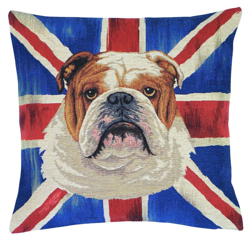Kissen Gobelin Union Jack Bulldogg