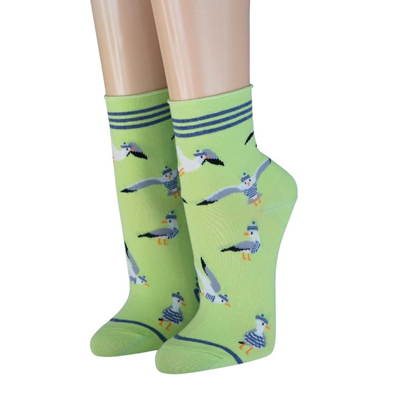 Kurzsocken von Crönert Motiv Möwen mit Mützen