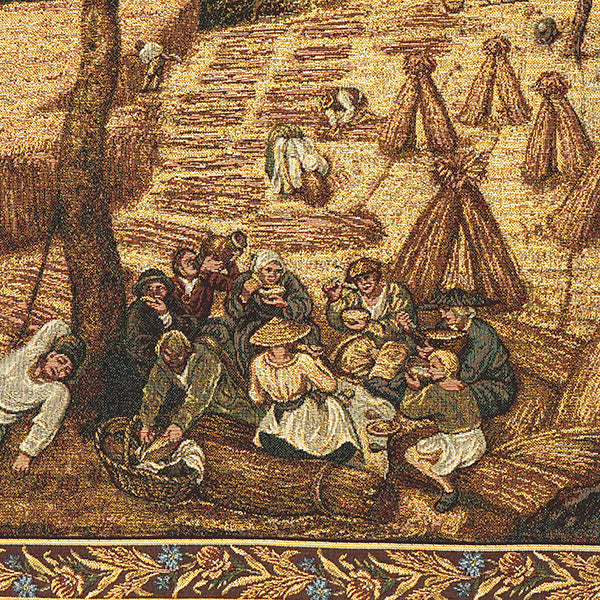 Belgian Tapestrie gewebter Wandbehang Jahreszeitenzyklus nach Pieter Bruegel der Ältere