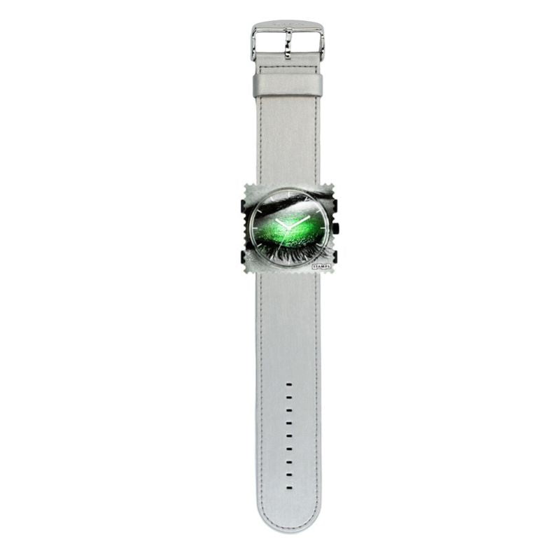 STAMPS komplette Uhr Zifferblatt Soft Dream auf Armband Satin Silber