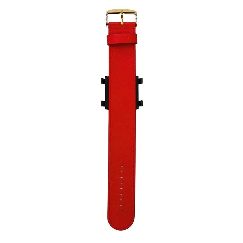 Stamps Lederarmband rot mit goldener Schließe
