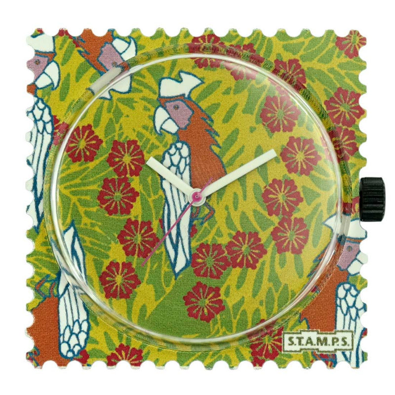 STAMPS Uhr Zifferblatt Papagei