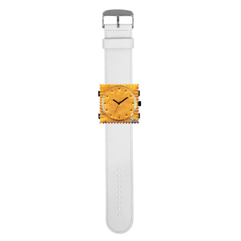 STAMPS Uhr komplett Zifferblatt Cookie auf weißem Armband