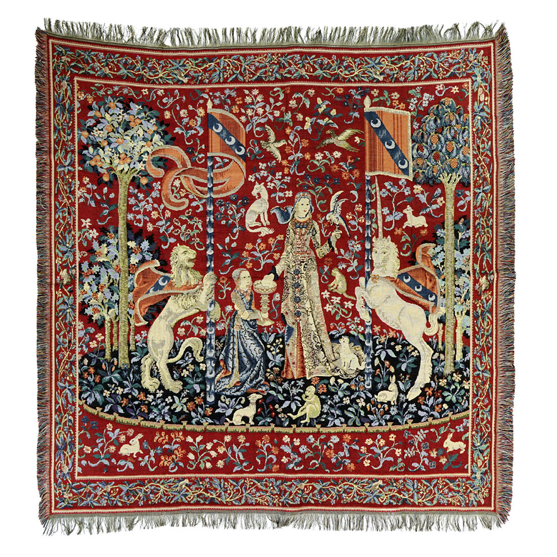 Gobelin Tischdecke The Lady and the Unicorn- the Taste