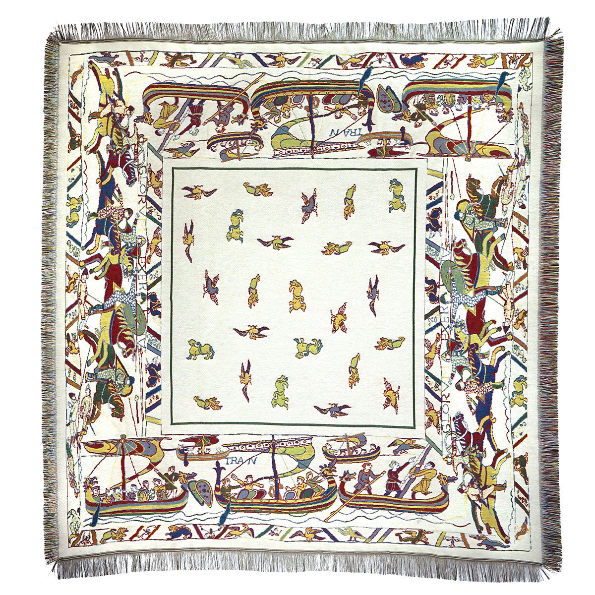 Gobelin Tischdecke Bayeux 150x150 cm Baumwolle