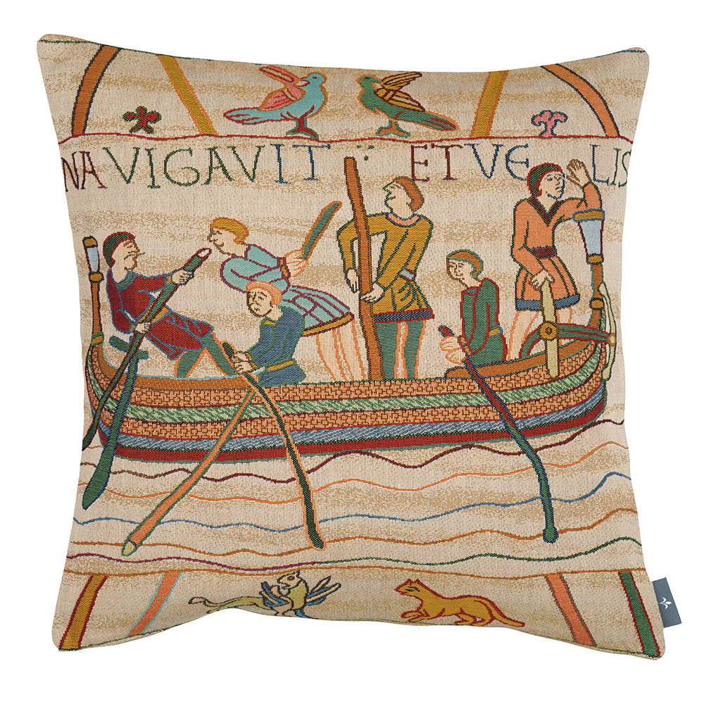 Art de Lys Kissenhülle Gobelin 50 x 50 cm - Detail aus dem Wandteppich von Bayeux Art de Lys