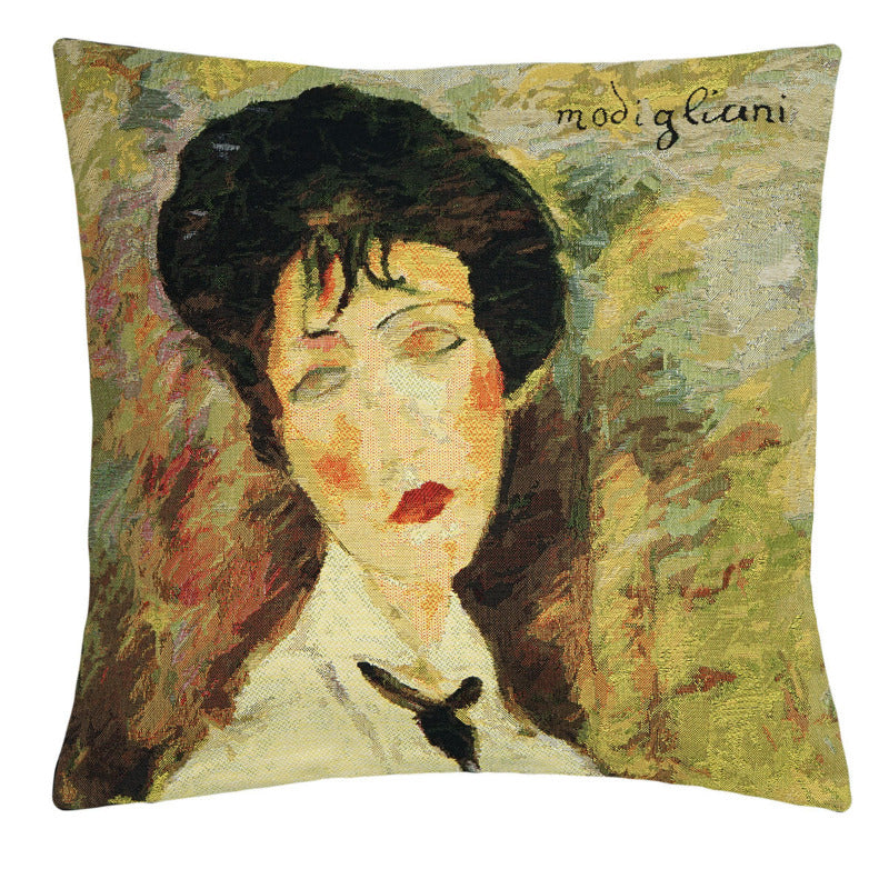 Gobelin Kissenhülle Modigliani „Frau mit Krawatte“ 45×45