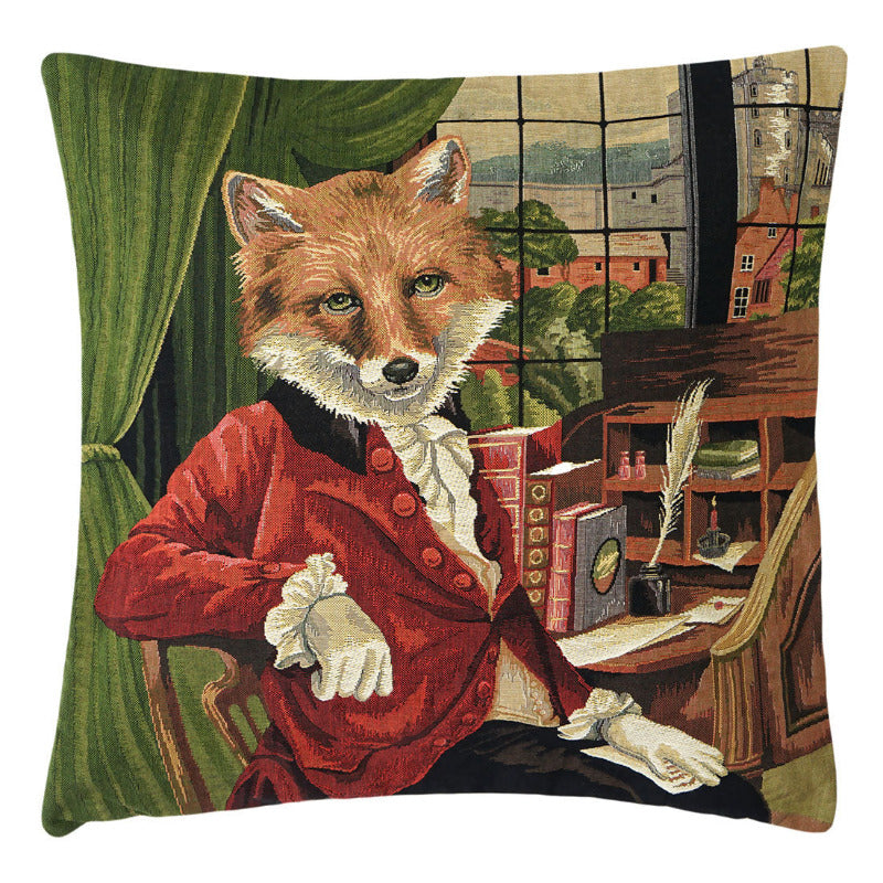 Gobelin Kissenhülle Fuchs „Lord Byron“ im Arbeitszimmer