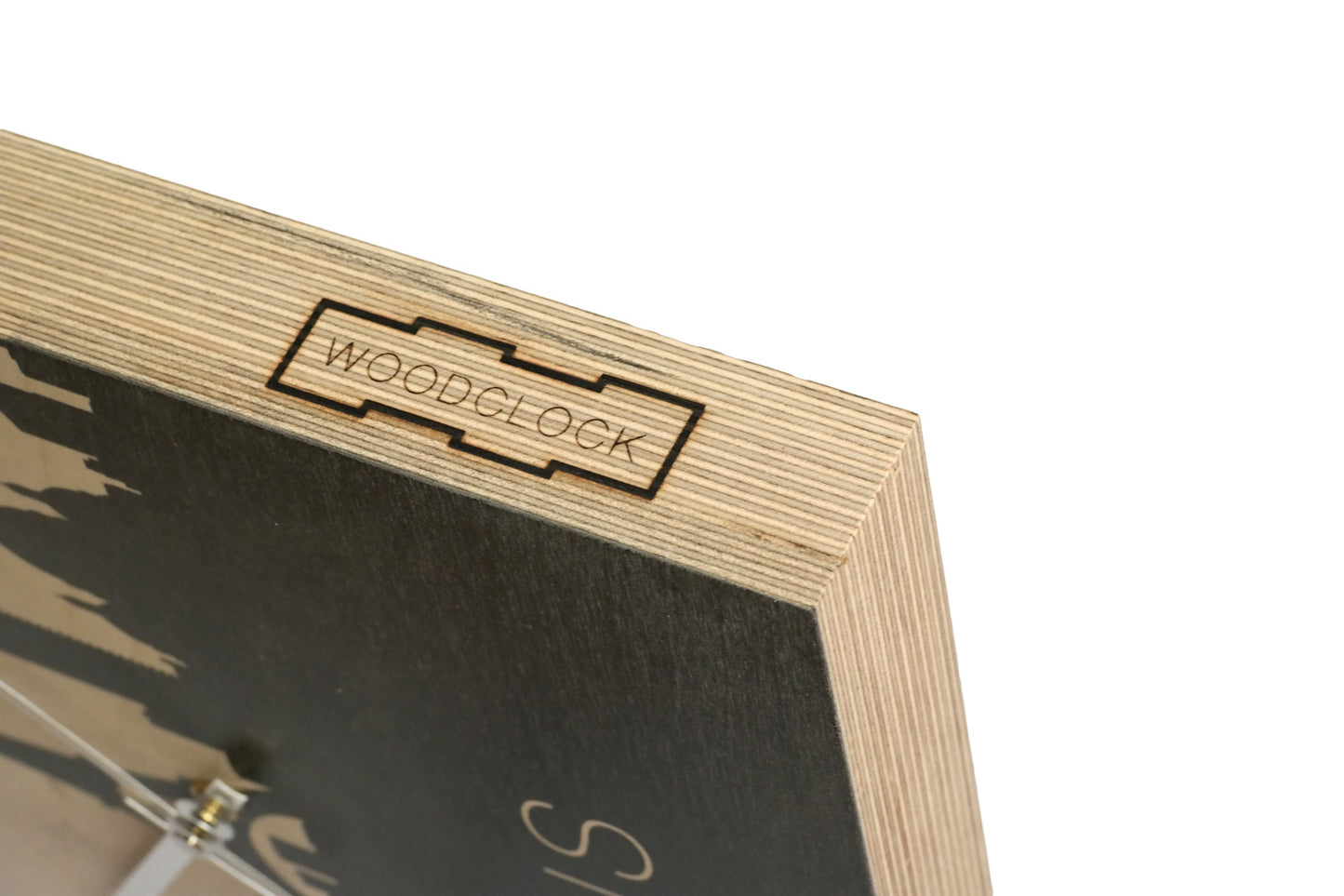 S.T.A.M.P.S. WOODCLOCK ® Made by Stamps - Wanduhr Flowers