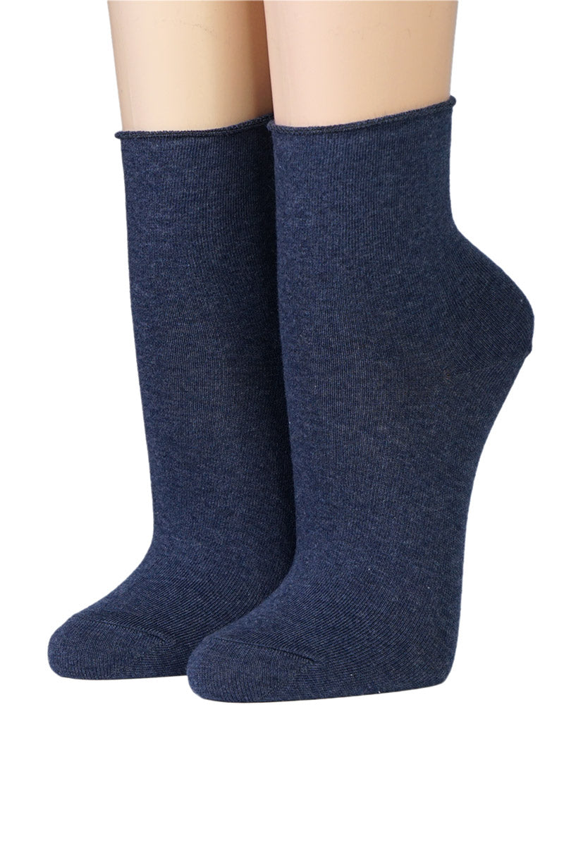 Crönert Damen Kurzsocken mit Rollrand 3er-Pack