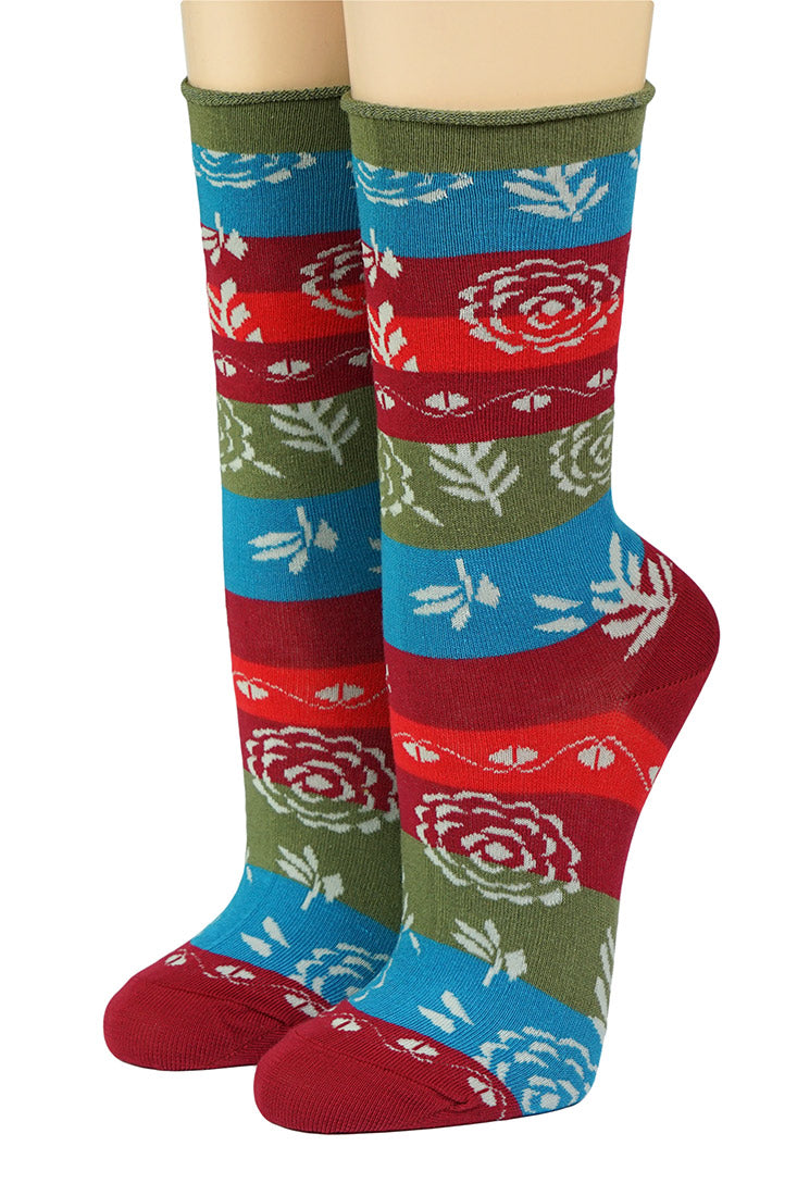 Crönert Socken Rollrand Ringel mehrfarbig