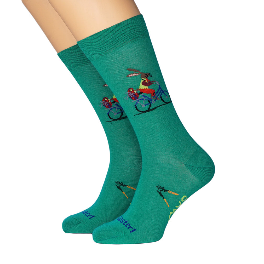 grüne Herrensocken Osterhase