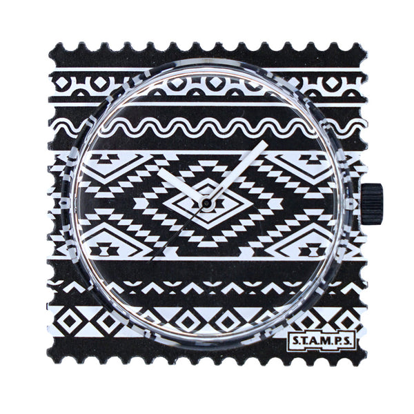 Stamps Uhr Motiv geometrisches Muster