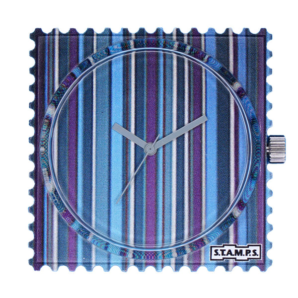 Stamps Uhr Blue Stripes, blaue Streifen