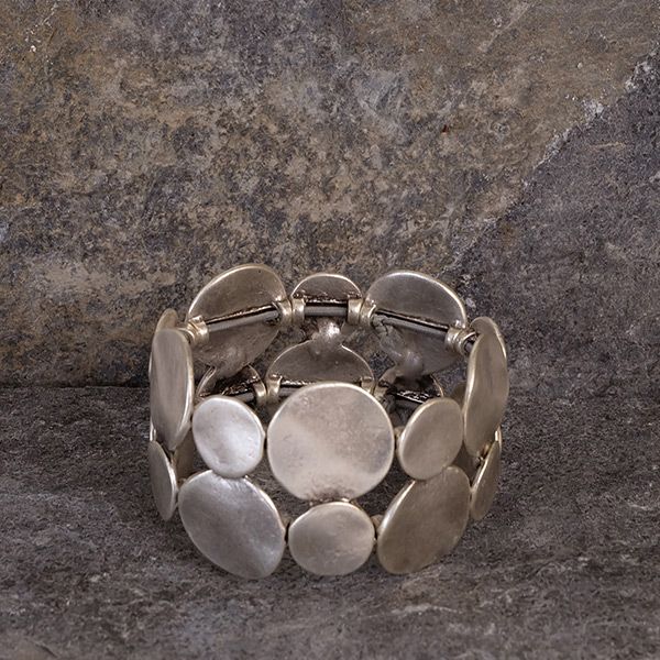 Roberto Leonardi Armband aus Kreisen breit silber