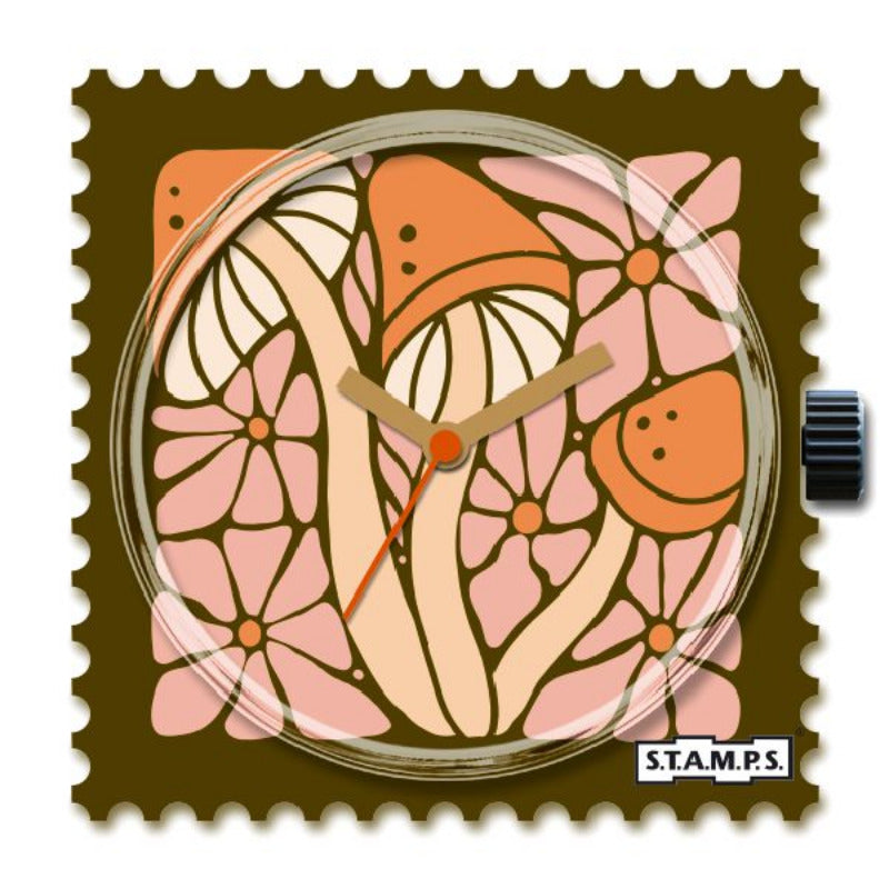STAMPS Uhr Pilze und Blüten