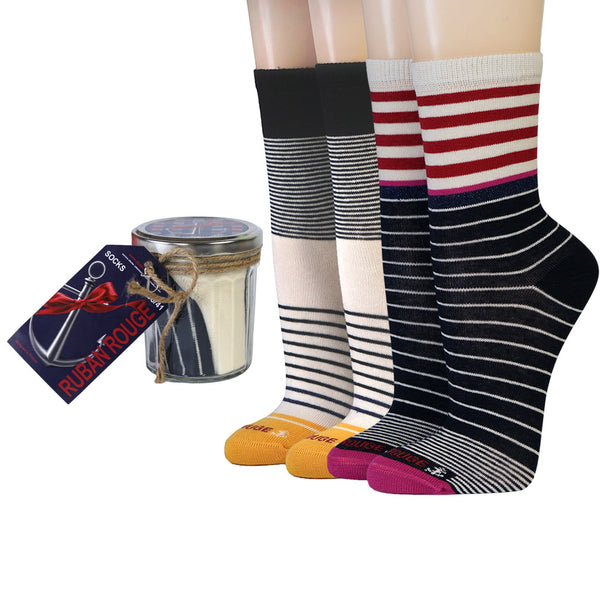 Ruban Rouge 2 Paar Socken Maritim 36-41