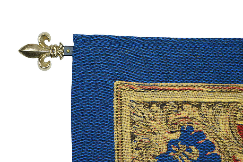 Wandbehang Blau Gelb Gobelin 215 x 137 cm