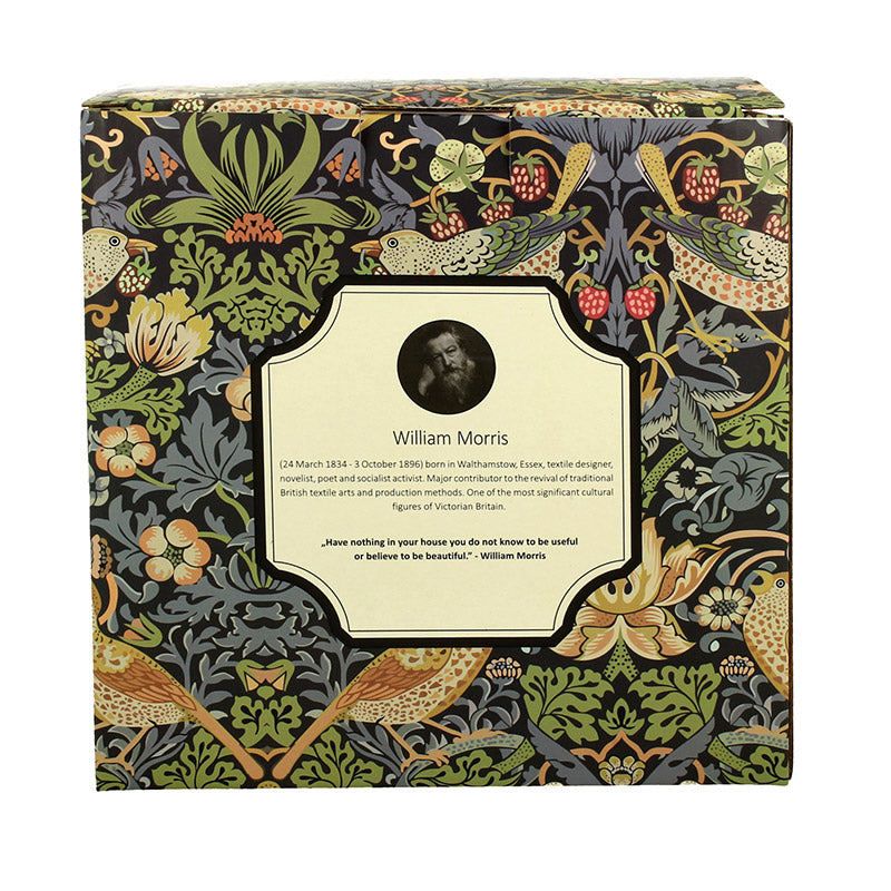 Teekanne aus Glas mit Stövchen William Morris STRAWBERRY THIEF BLUE