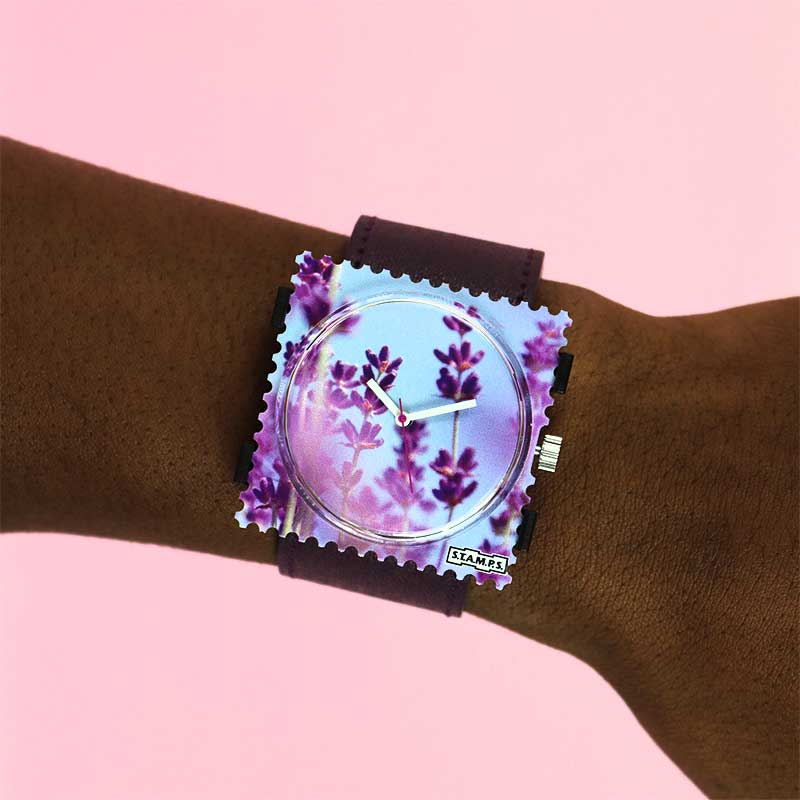 Stamps Uhr Zifferblatt Lavanda