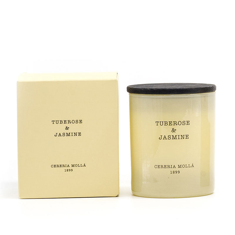 Duftkerze im Glas natur Tuberose Jasmin