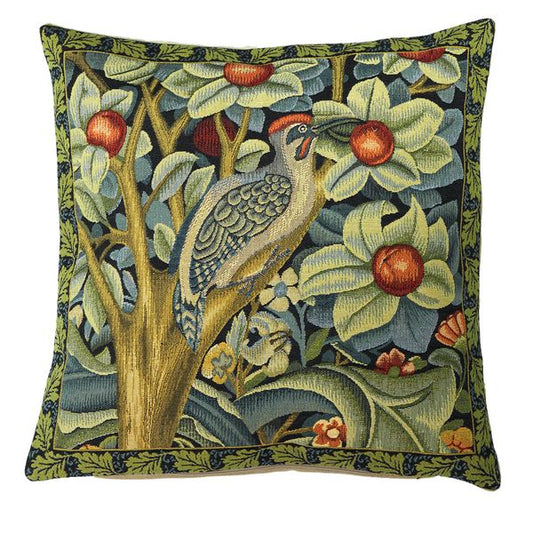 Woodpecker-Kissenhülle – Kunstvolles William-Morris-Design
