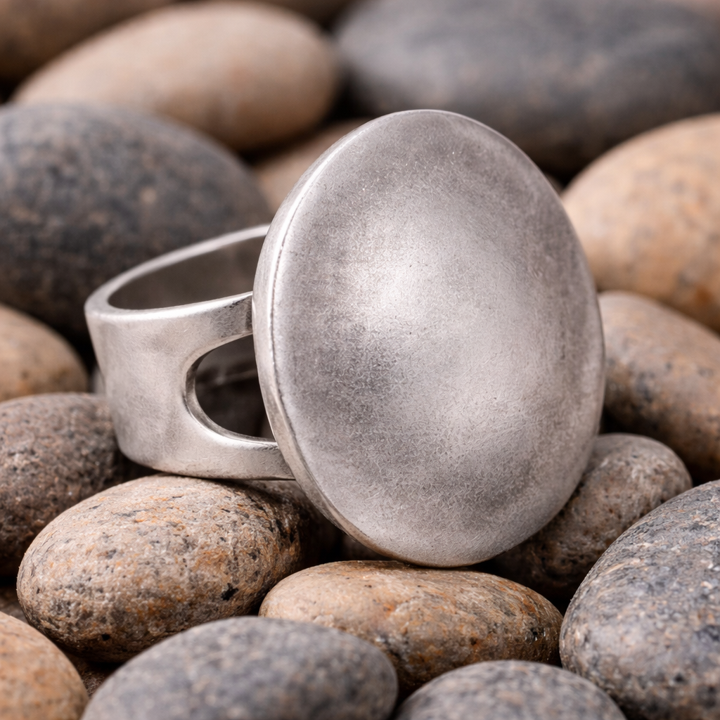 Ring mit halbrunder Optik