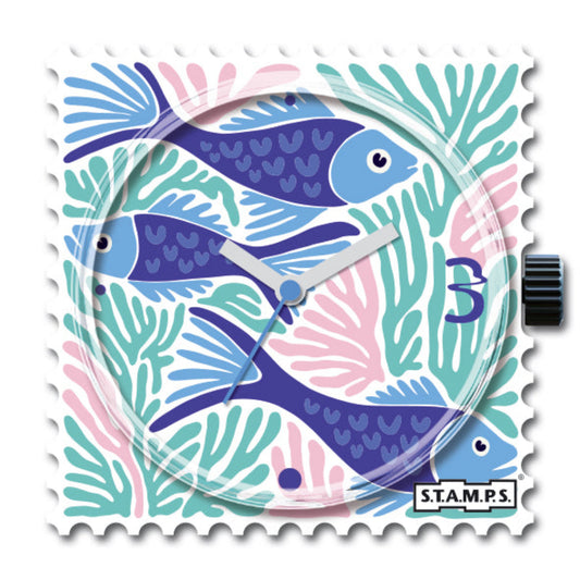 Stamps Uhr Regenbogen Fisch