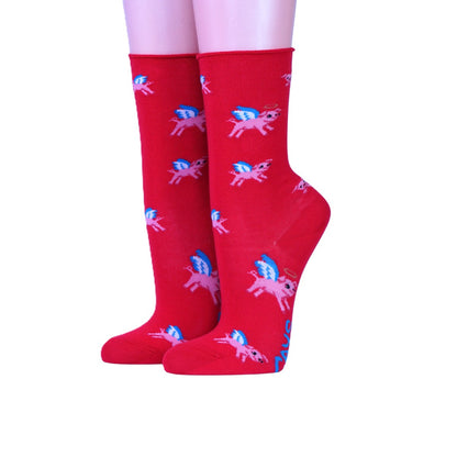Crönert Damensocken Motiv Flying Pigs