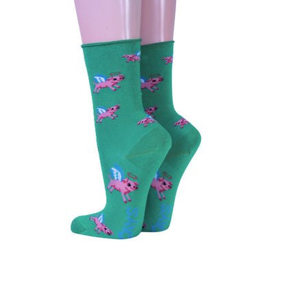 Crönert Damensocken „Fliegende Schweine“