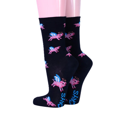 Crönert Damensocken „Fliegende Schweine“