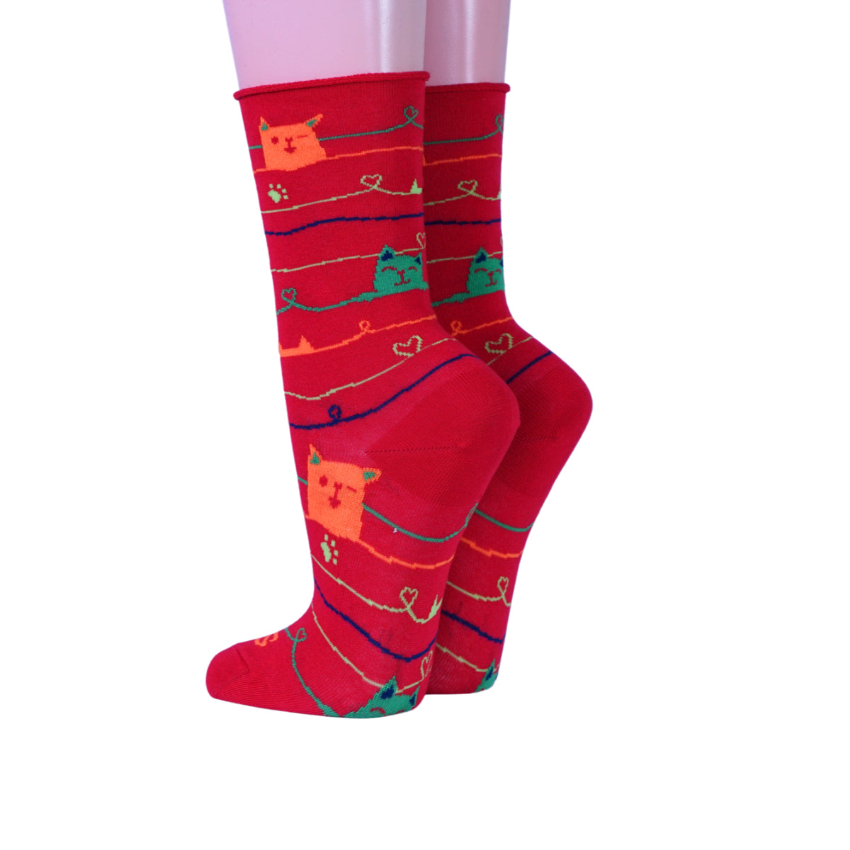 Crönert Damensocken Lovecats - Bunte Katzensocken