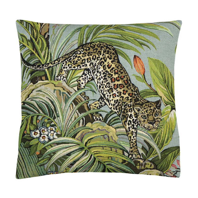 Kissenhülle Leopard im Dschungel – Gobelin 45x45