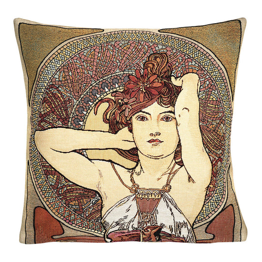 Gobelin Kissenhülle Amethyst Mucha 45x45