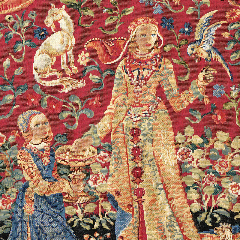 Belgian Tapestries gewebter Wandbehang 65 x  45 cm Gobelin Unicorn The Taste