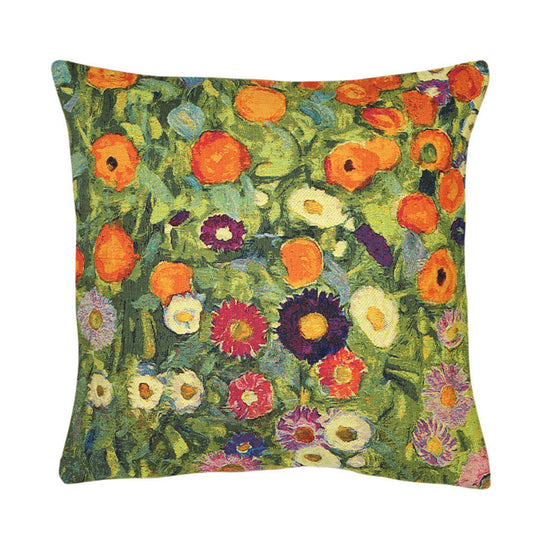 Klimt Bauerngarten Kissenhülle – Gobelin 45x45 cm