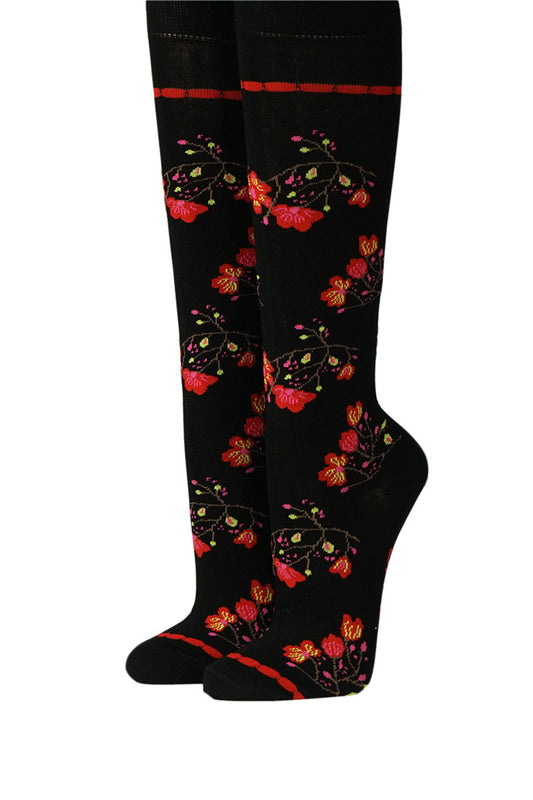 gemusterte Damenkniestrümpfe Crönert