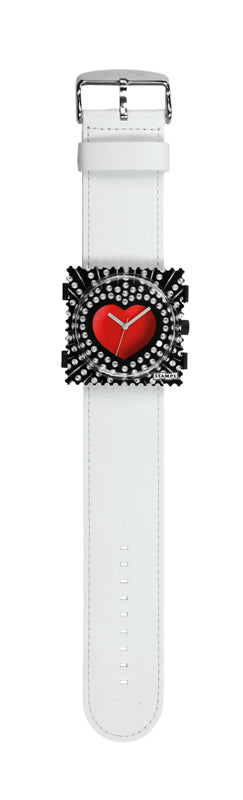 S.T.A.M.P.S. komplett - Zifferblatt Red Heart mit Armband White