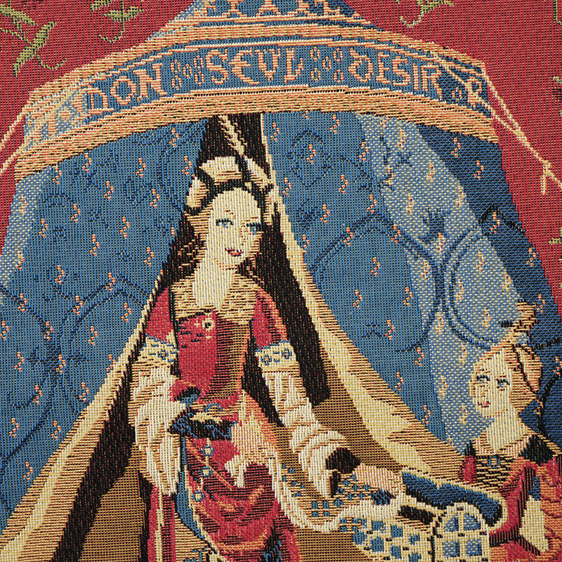 Belgian Tapestries, gewebter Wandbehang Gobelin Unicorn 66 x 44cm