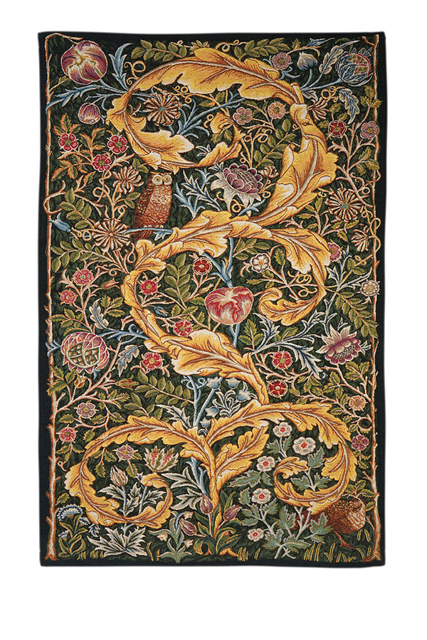 Belgian Tapestries gewebter Wandbehang Gobelin Owl and Pigeon